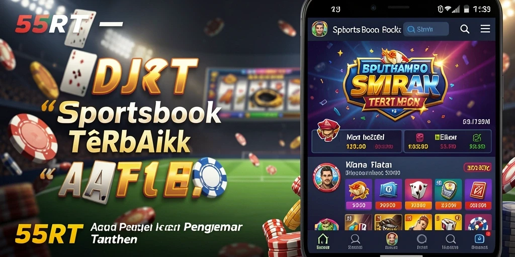 Tampilan aplikasi 55RT dengan berbagai opsi taruhan olahraga.
