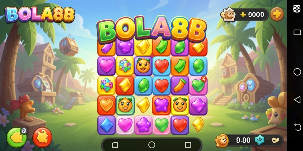 Tampilan gameplay <strong>BOLA88</strong> yang penuh warna dan menantang.
