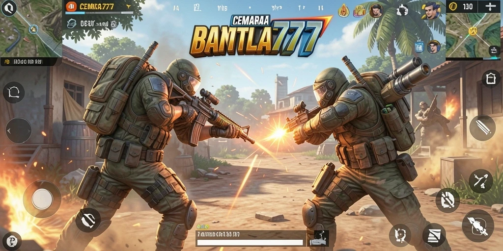 Tampilan seru dari gameplay CEMARA777 Battle Royale.