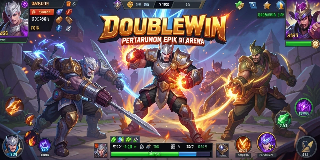 Gameplay seru dalam pertempuran arena MOBA