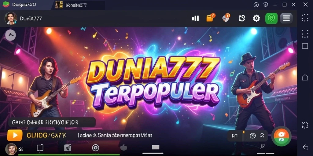 Tampilan gameplay DUNIA777 yang menarik dan penuh warna.