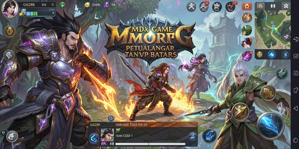 Screenshot utama GG288 menampilkan aksi seru dalam dunia MMORPG.