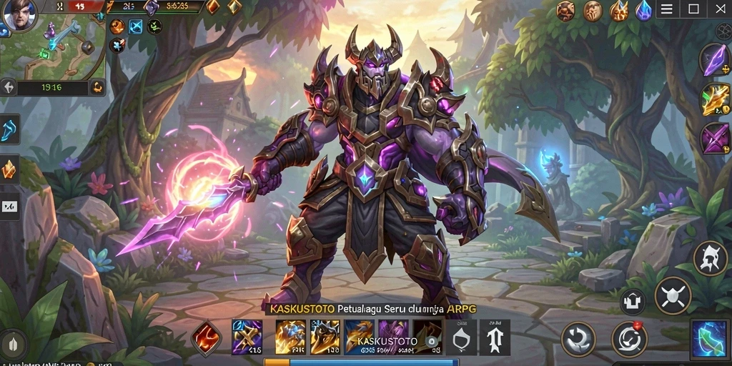 Tangkapan layar gameplay KASKUSTOTO dengan pertarungan dinamis yang menegangkan.