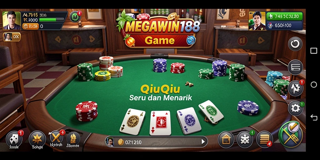 Tampilan gameplay QiuQiu yang menegangkan dalam MEGAWIN188.
