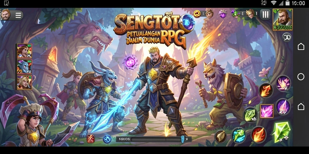 Screenshot gameplay SENGTOTO yang menunjukkan aksi seru di dunia RPG.