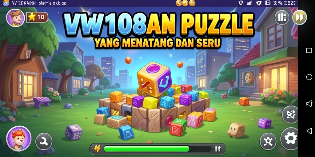 Tampilan gameplay VW108 dengan berbagai tantangan Puzzle yang menarik.